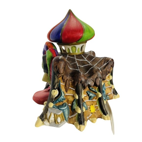 Spooky Hollow SPIDER CIRCUS Tent Halloween Blink Light House Bisque Vintage - Picture 6 of 12